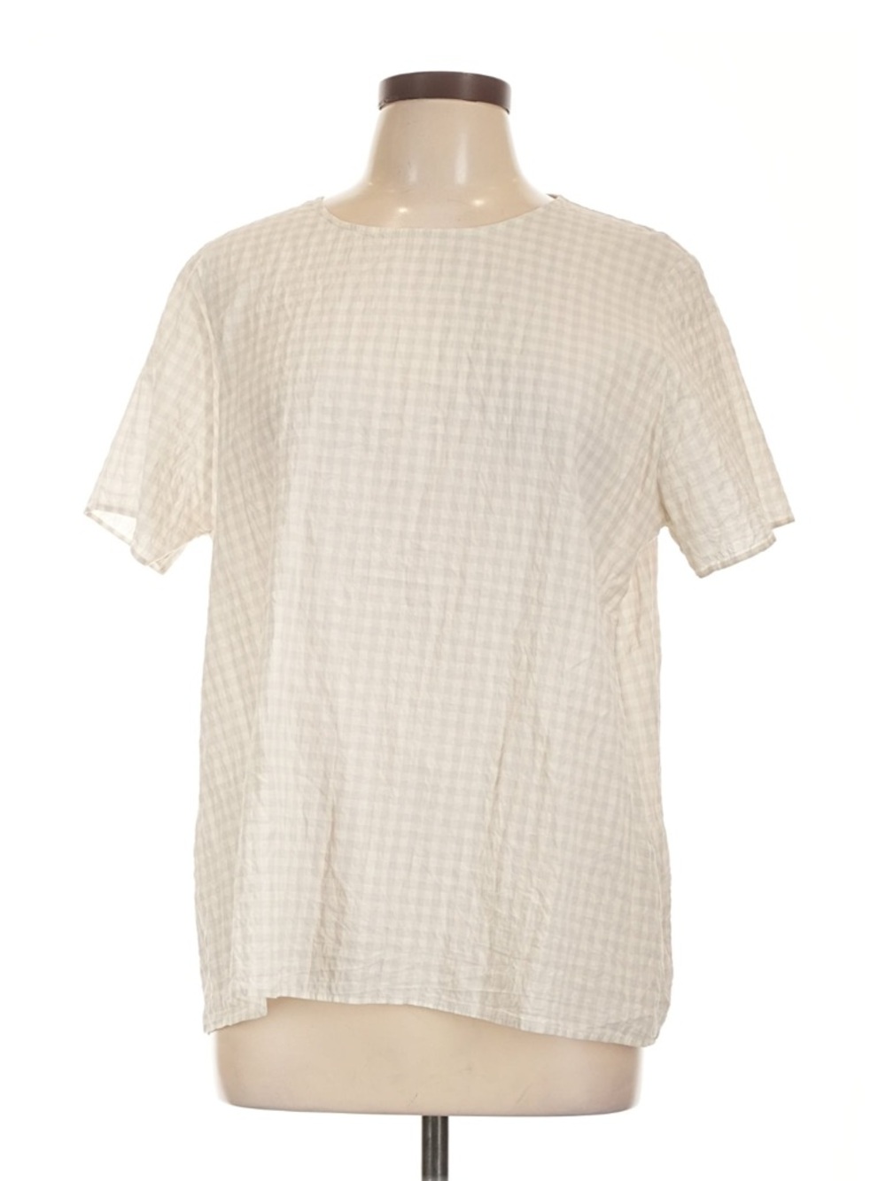 Apuntob Cream Textured Short-Sleeve Shirt
